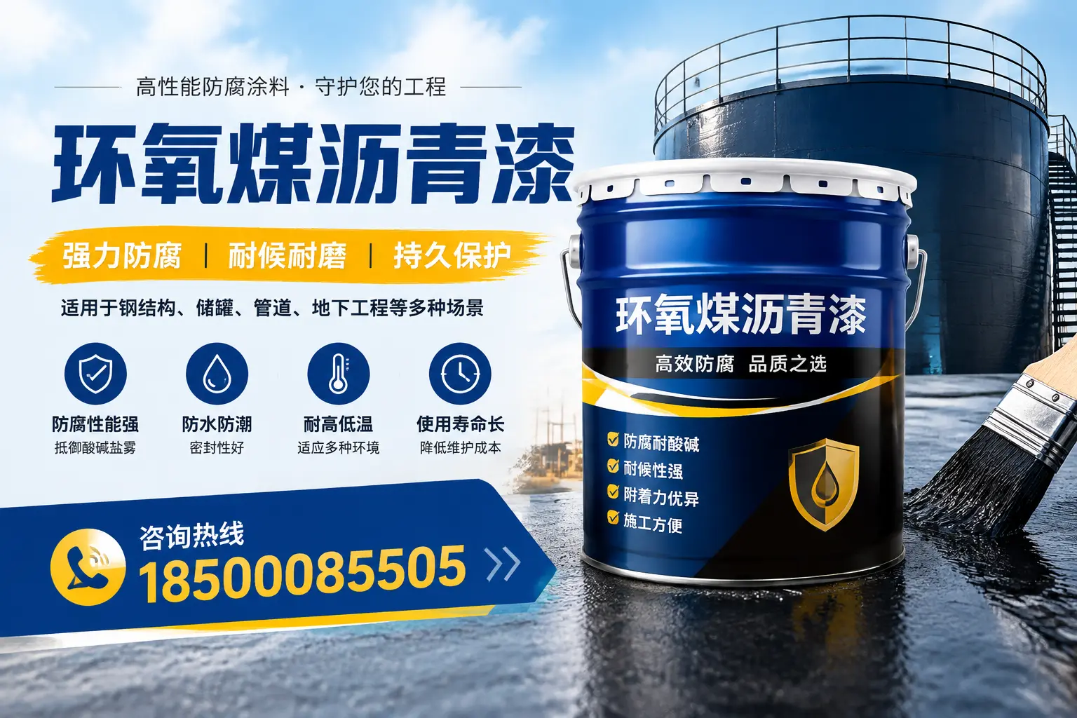 环氧煤沥青漆在工业中的应用，本溪企业的选择